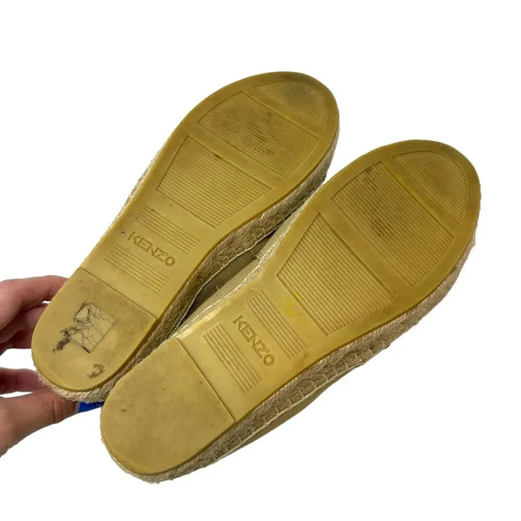 Kenzo Beige Classic Tiger Embroidered‎ Espadrilles Beige Tan Size 38 / US 6.5 - Picture 9 of 11